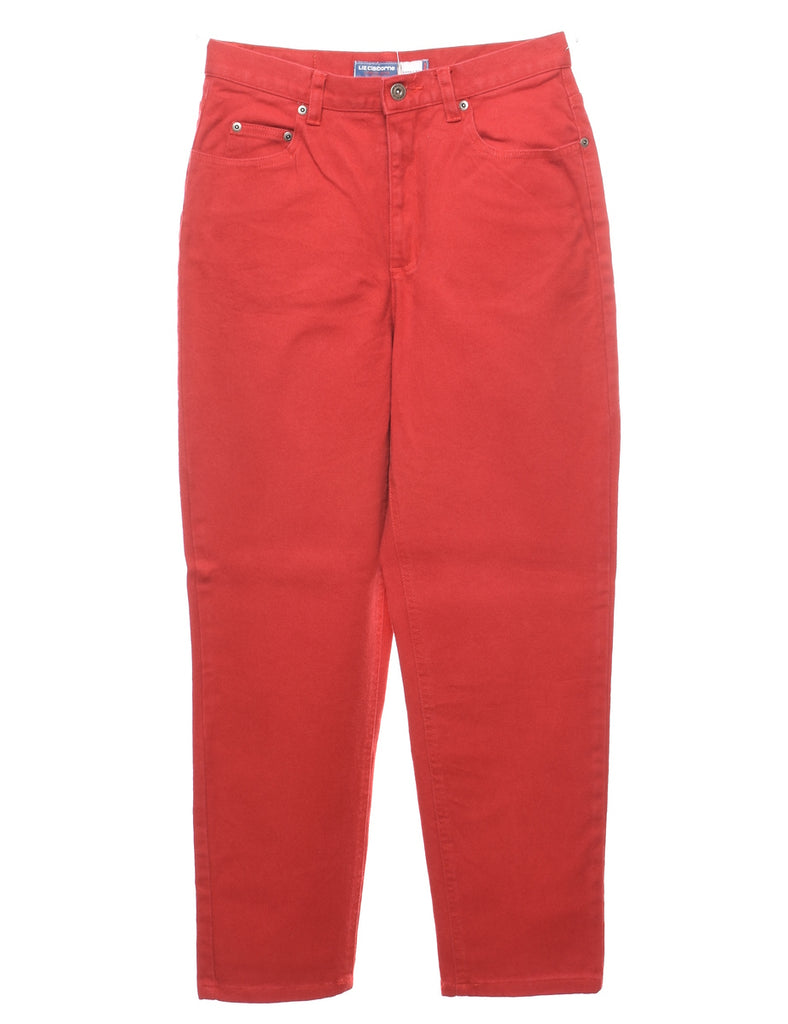 Liz Claiborne Red High Waist Tapered Jeans - W26 L27