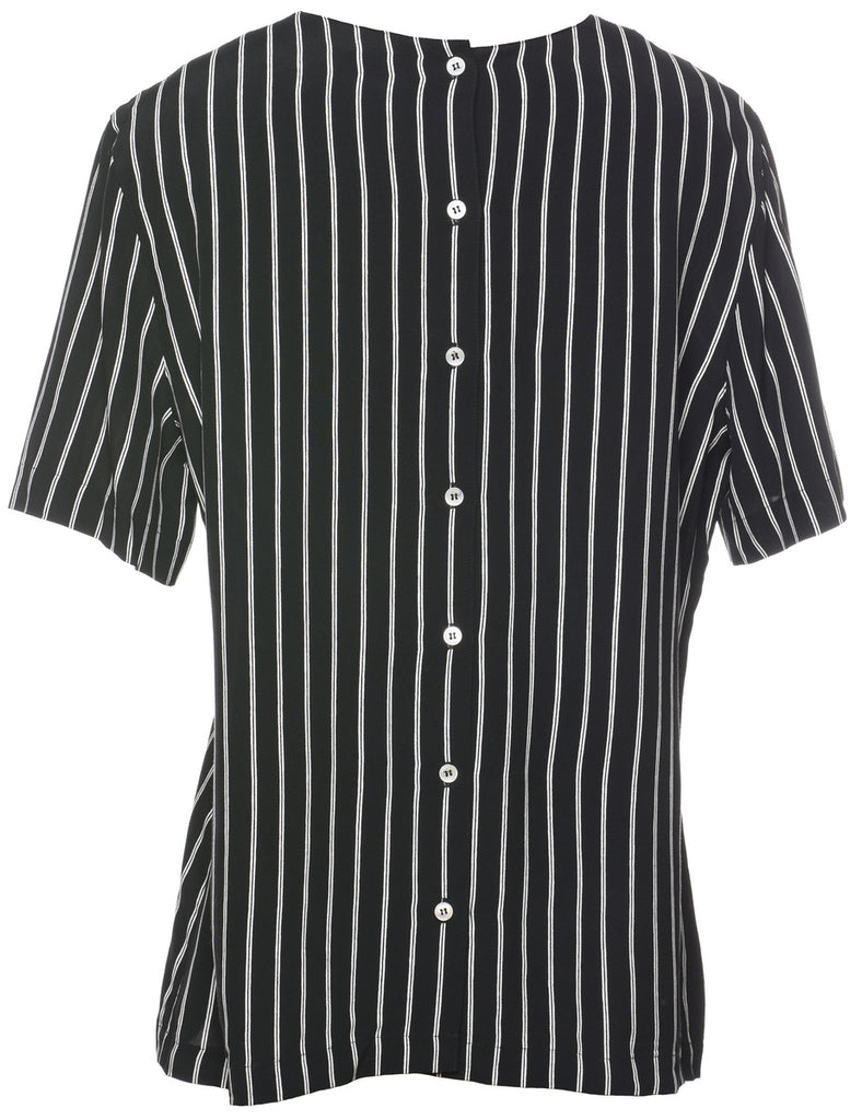 Liz Claiborne Striped Printed Top - L