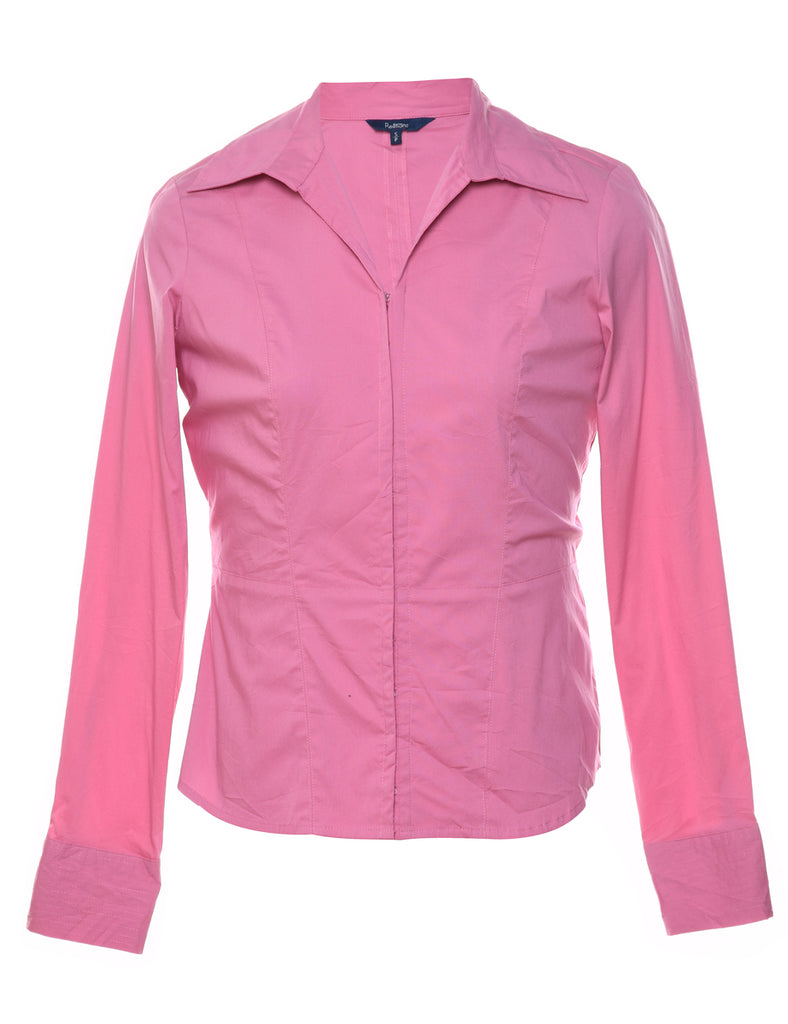 Long Sleeved Pink Blouse - S