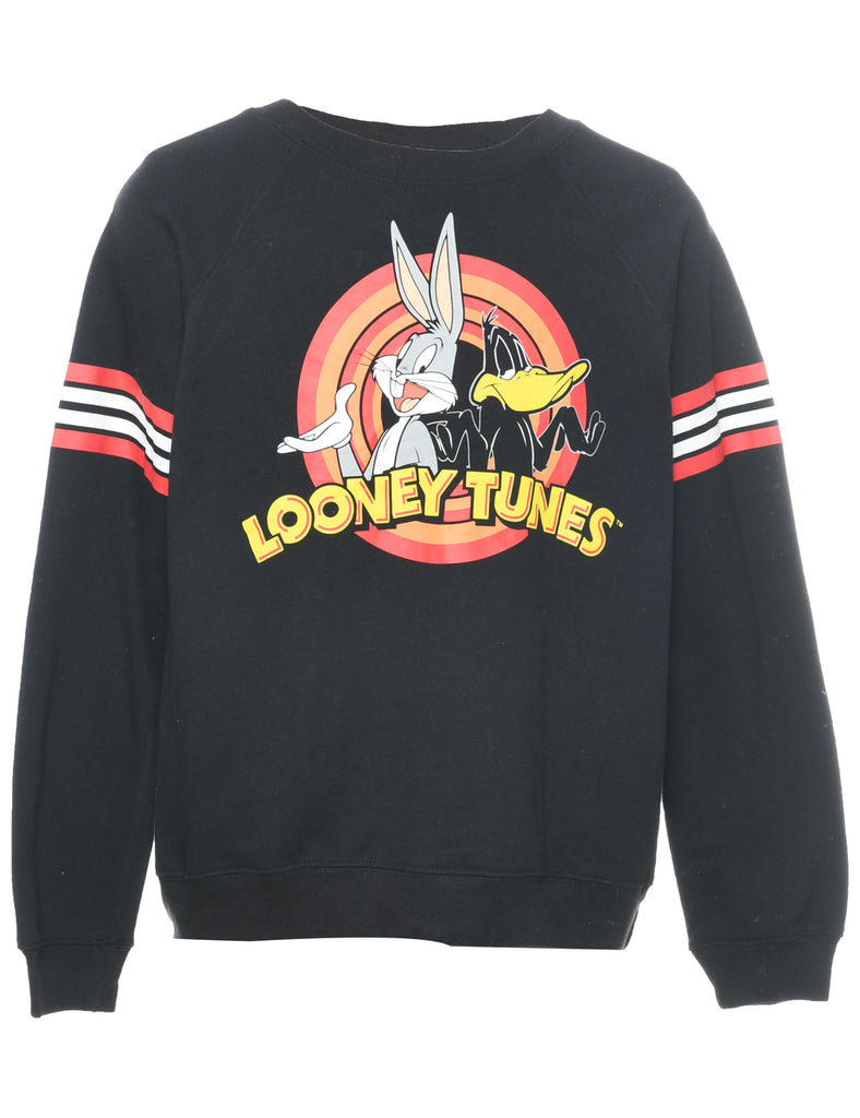 Looney Tunes Black Cartoon Sweatshirt - M