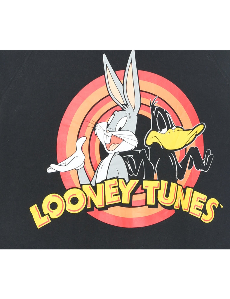 Looney Tunes Black Cartoon Sweatshirt - M