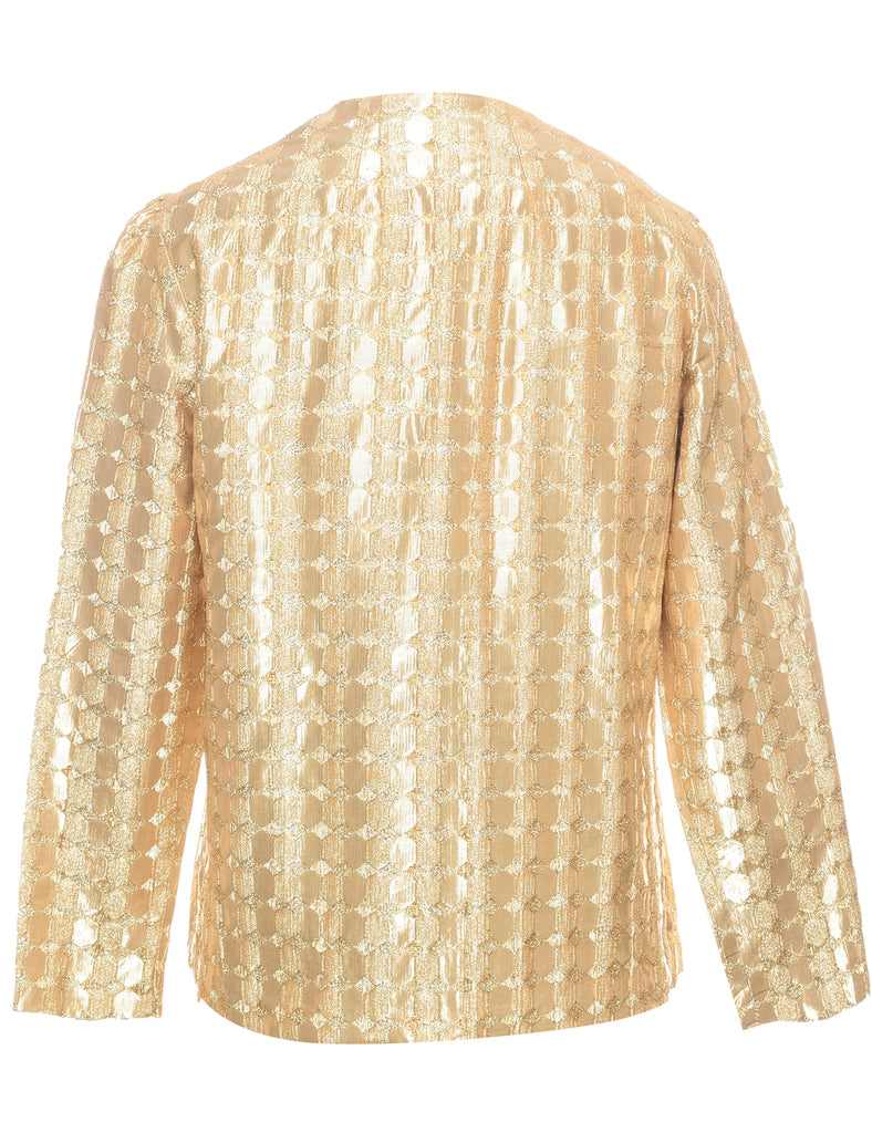 Lurex Thread Pattern Evening Jacket - L