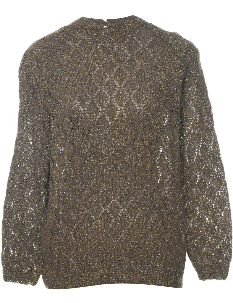 Lurex Thread Pattern Jumper - L