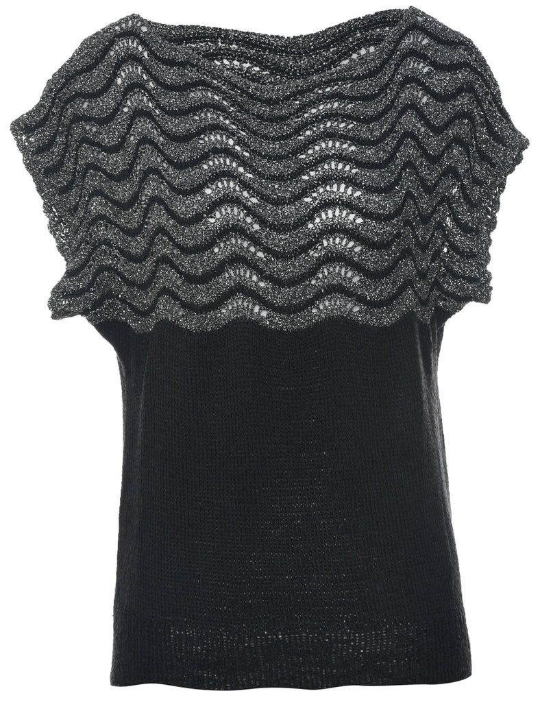 Lurex Thread Pattern Jumper - L