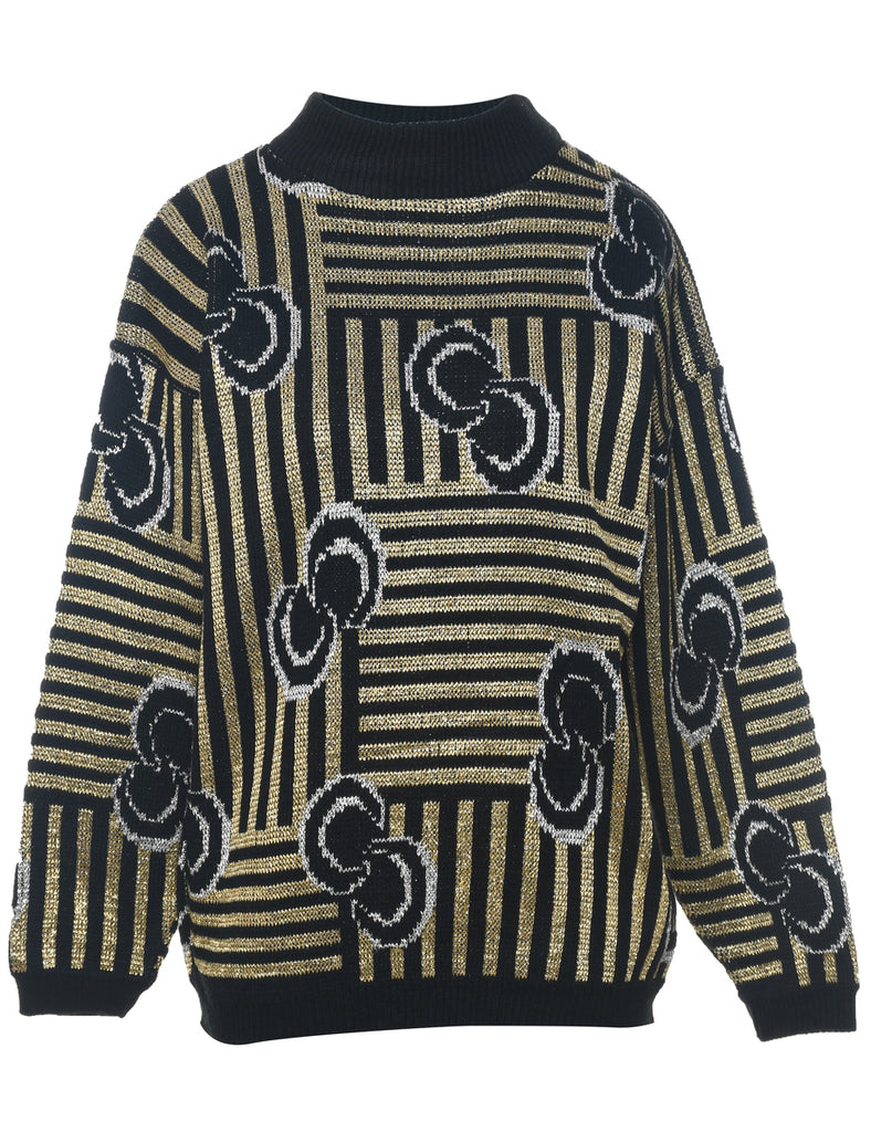 Lurex Thread Pattern Jumper - M