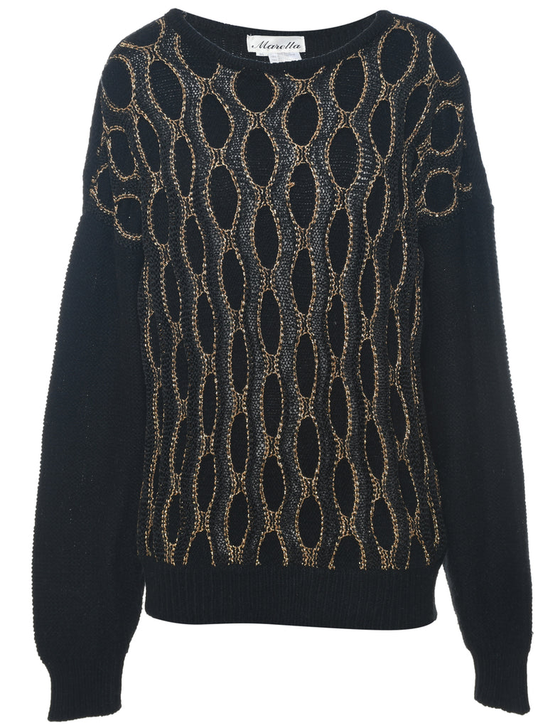 Lurex Thread Pattern Jumper - L