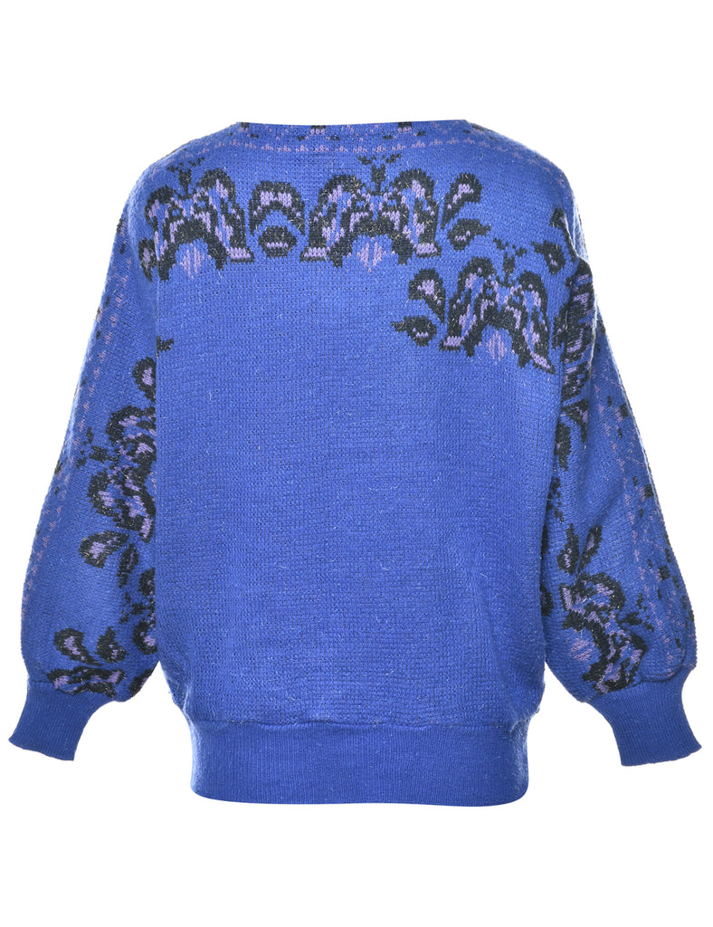 Lurex Thread Pattern Jumper - M