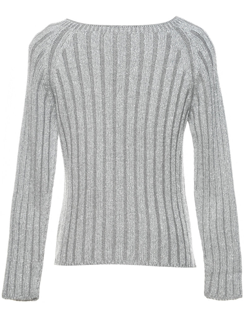 Lurex Thread Pattern Jumper - S