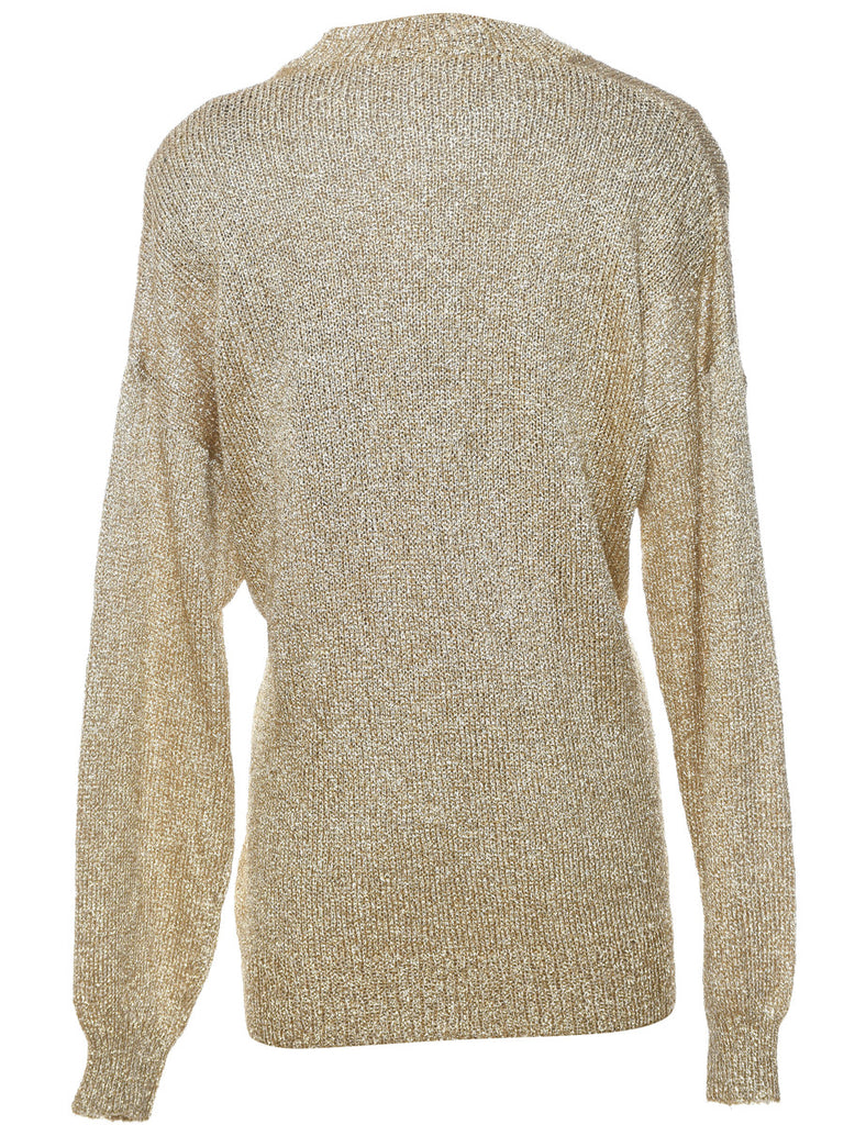 Lurex Thread Pattern Jumper - L