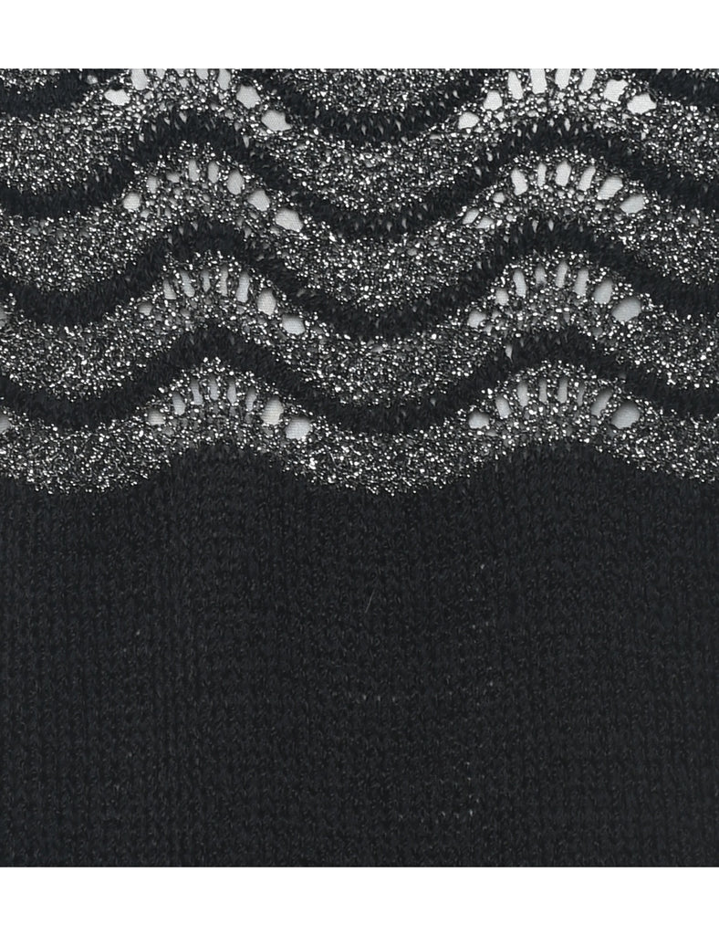 Lurex Thread Pattern Jumper - L