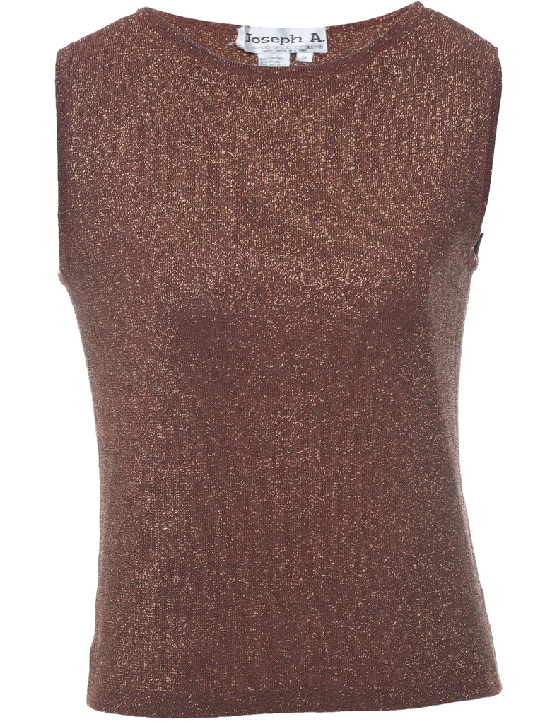 Lurex Thread Pattern Vest - M