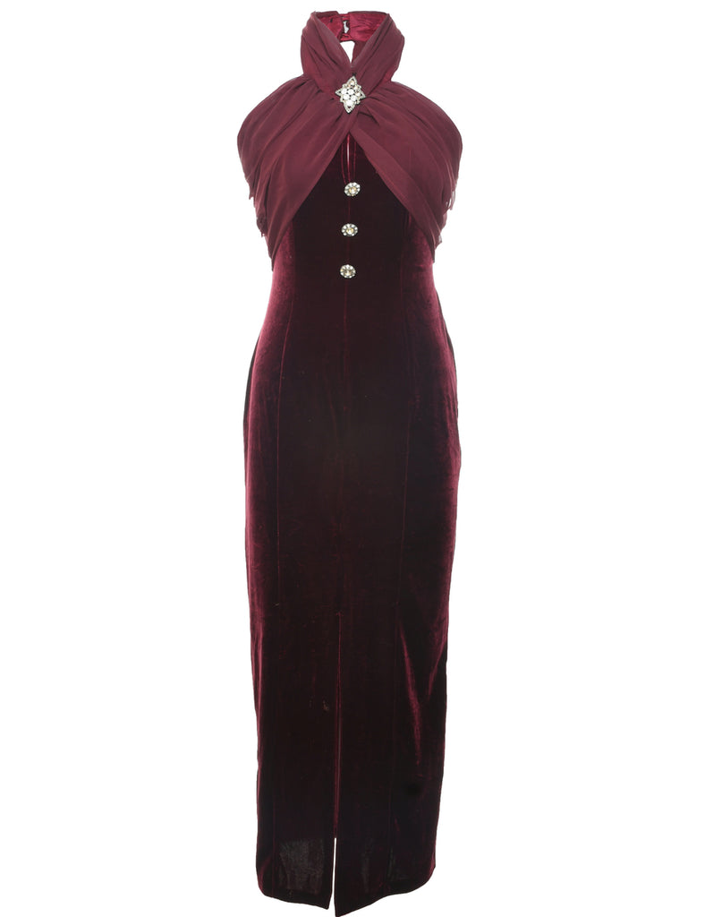 Maroon Evening Dress - XS