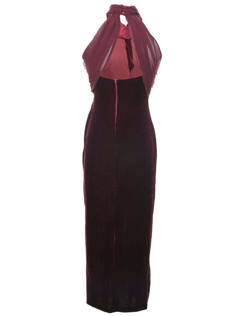 Maroon Evening Dress - XS