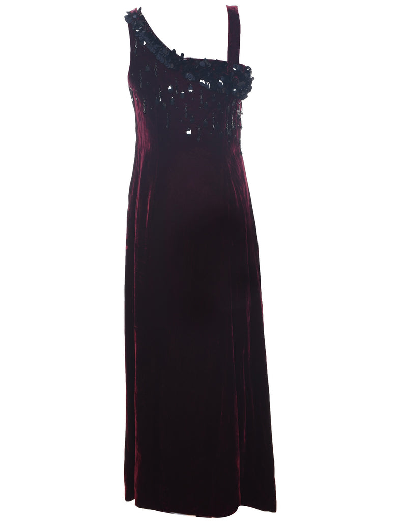 Maroon Evening Dress - S