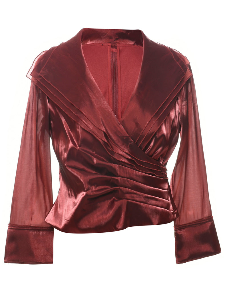 Maroon Evening Top - M