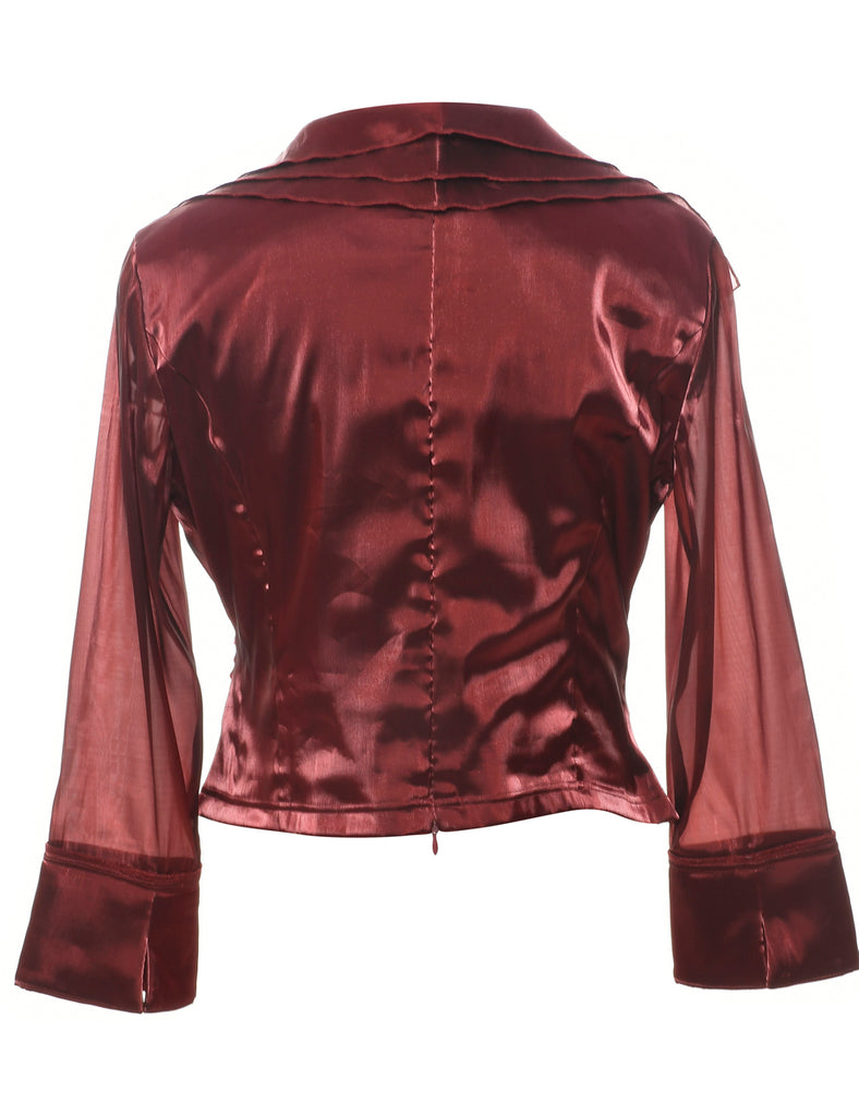 Maroon Evening Top - M