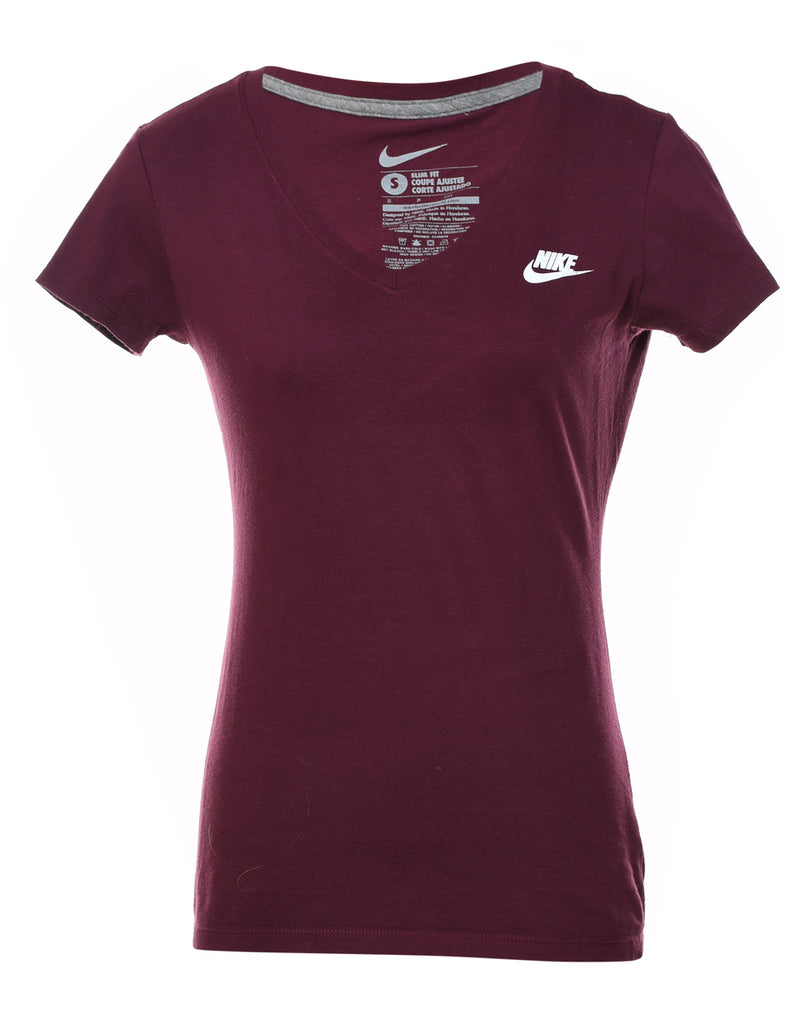 Maroon Nike T-Shirt - S