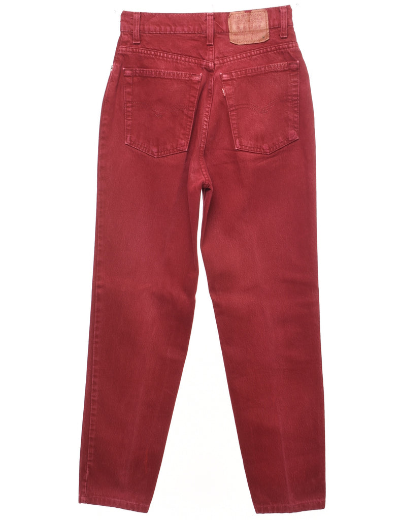 Maroon Tapered Levi's Jeans - W26 L29