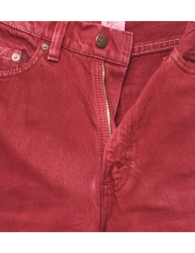 Maroon Tapered Levi's Jeans - W26 L29