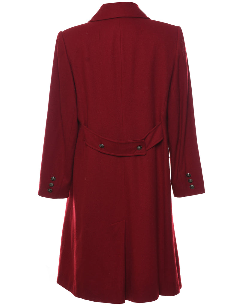 Maroon Wool Coat - M