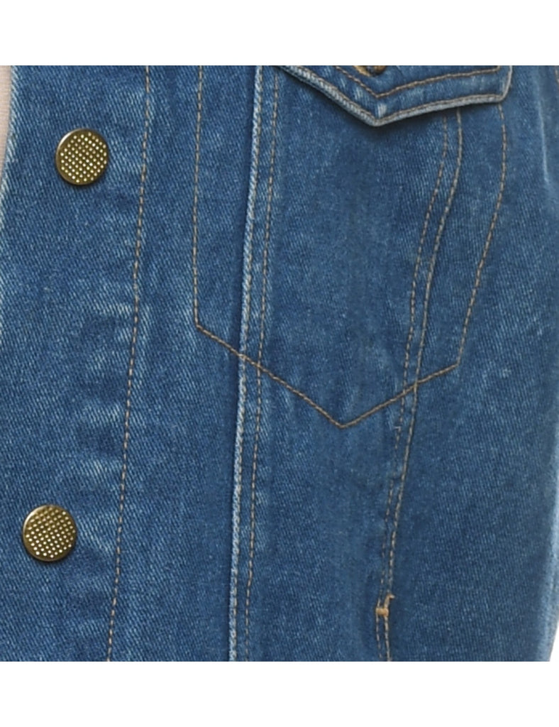 Medium Wash 1990s Denim Vest - M