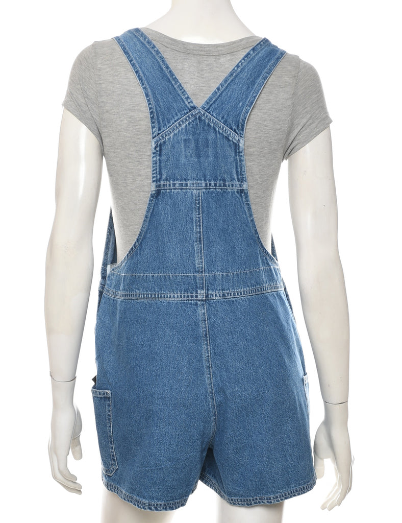 Medium Wash Cropped Dungarees - W33 L3