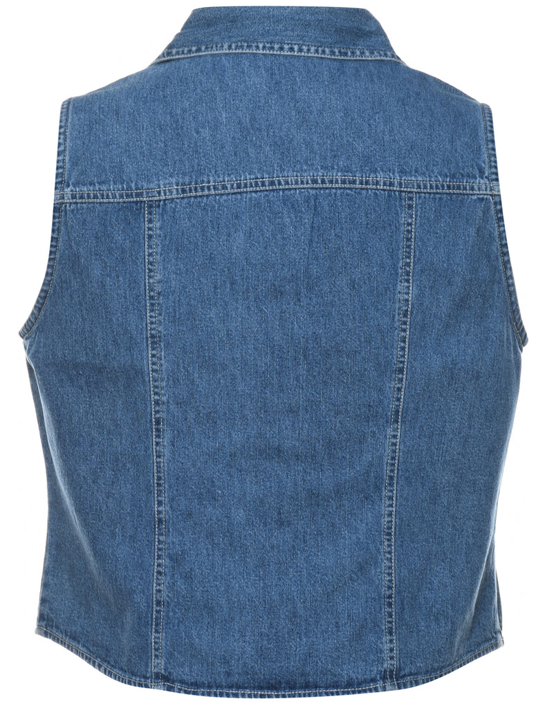 Medium Wash Denim 1990s Vest - L