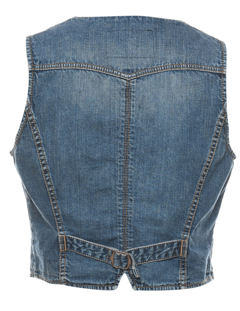 Medium Wash Denim Jacket Vest - M