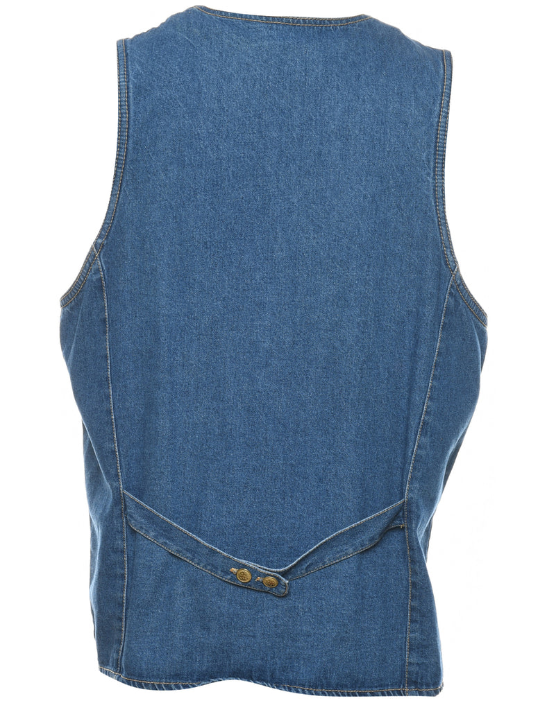 Medium Wash Denim Jacket Vest - L