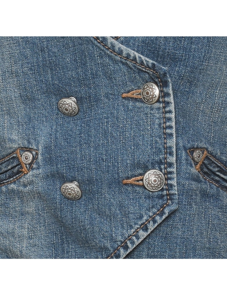 Medium Wash Denim Jacket Vest - M