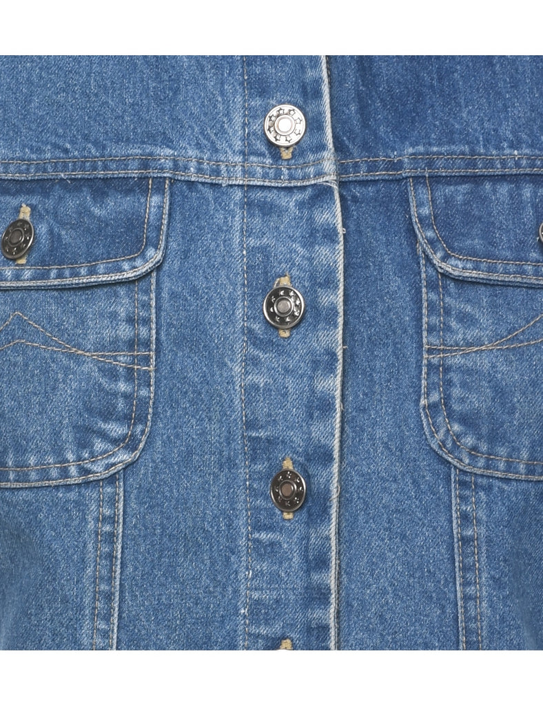Medium Wash Denim Jacket Vest - L