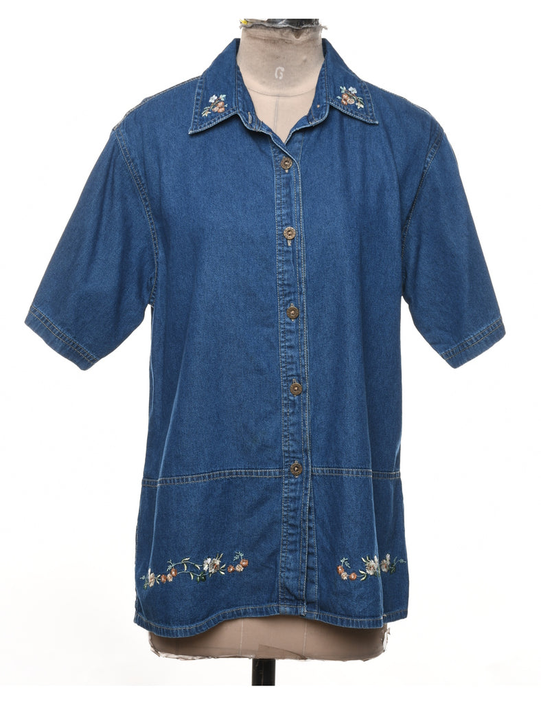 Medium Wash Denim Shirt - XL