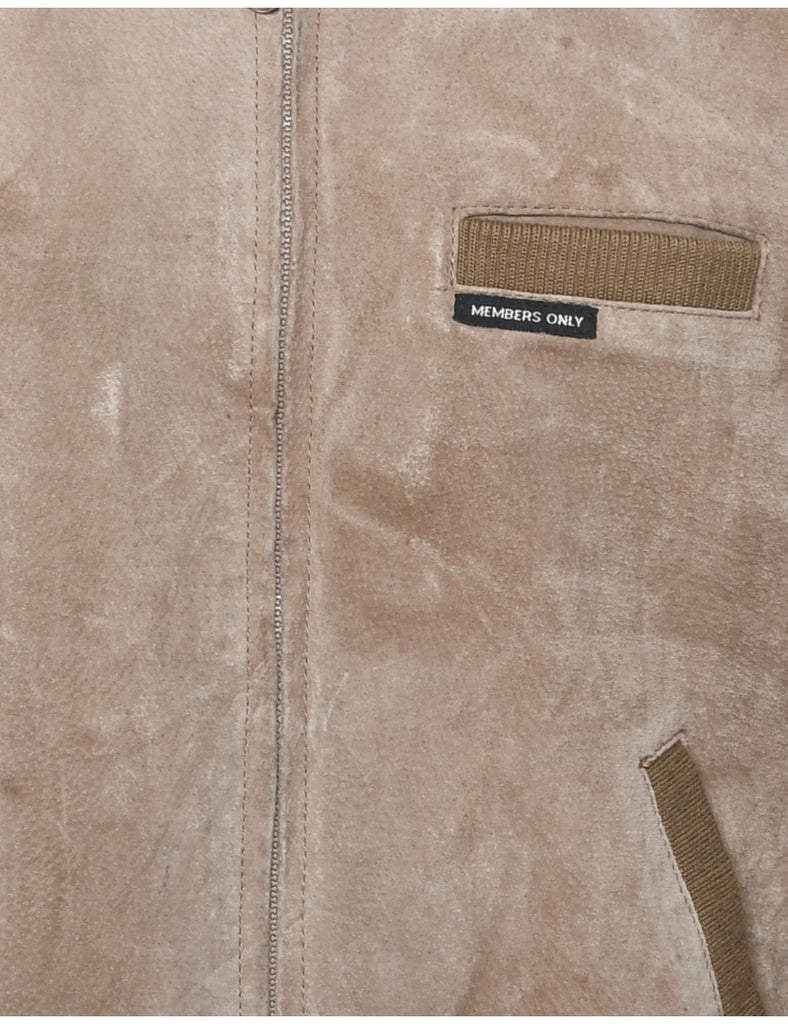 Members Only Light Brown Suede Jacket - XL