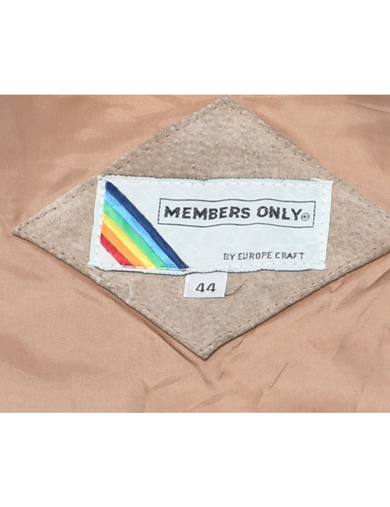 Members Only Light Brown Suede Jacket - XL