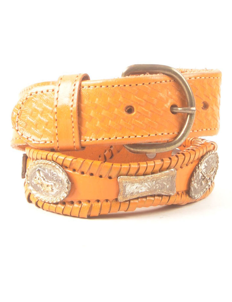 Metallic Western Belt - M