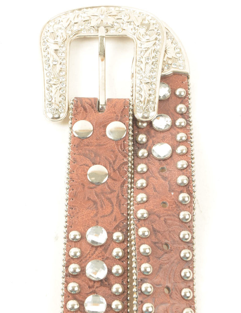 Metallic Western Belt - M