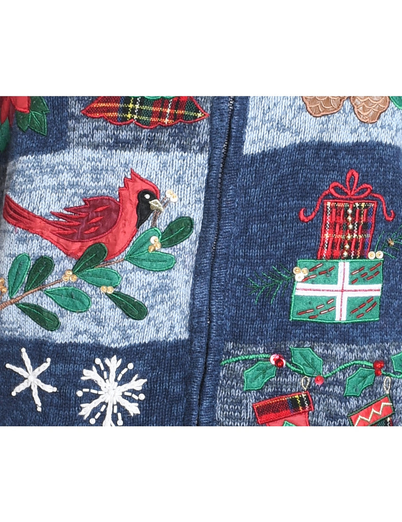 Multi-colour Christmas Cardigan - M