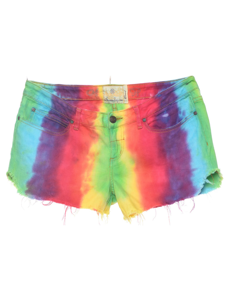 Multi-colour Cut-off Denim Shorts - W35 L3