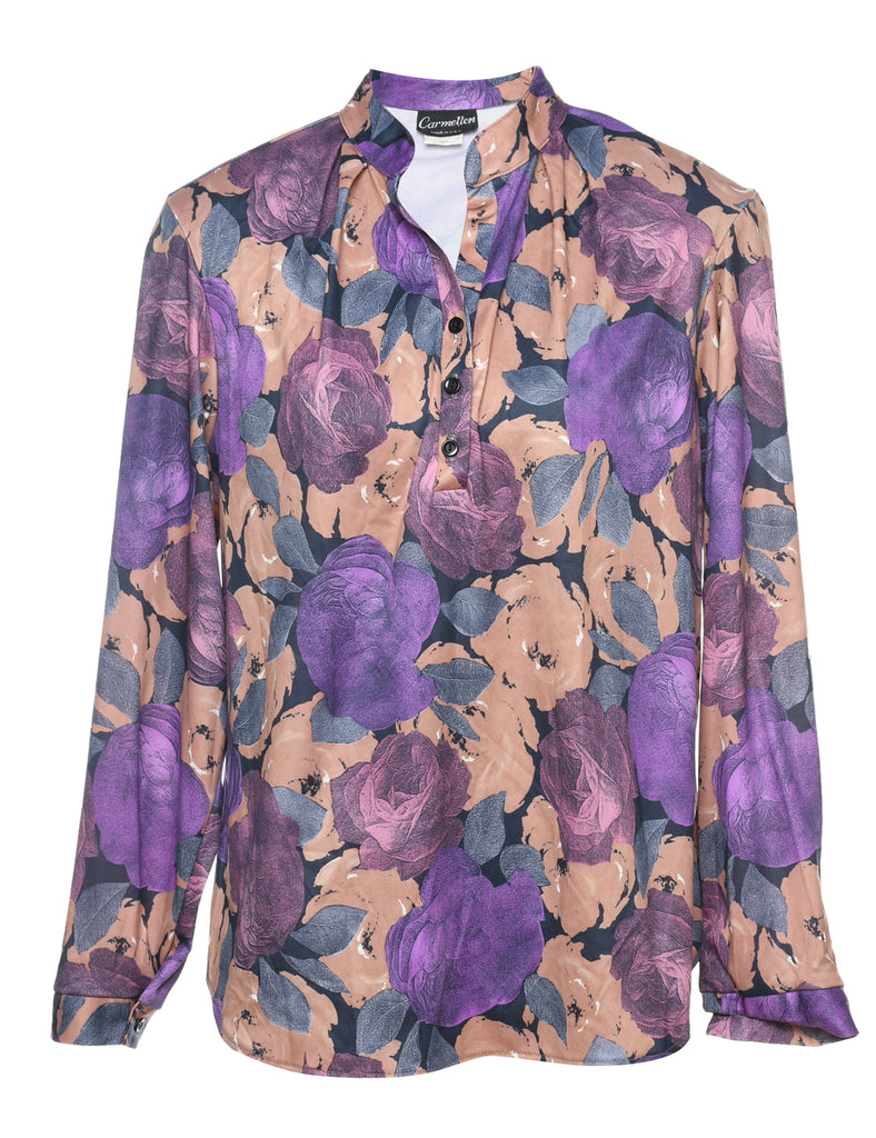 Multi-colour Floral Blouse - L