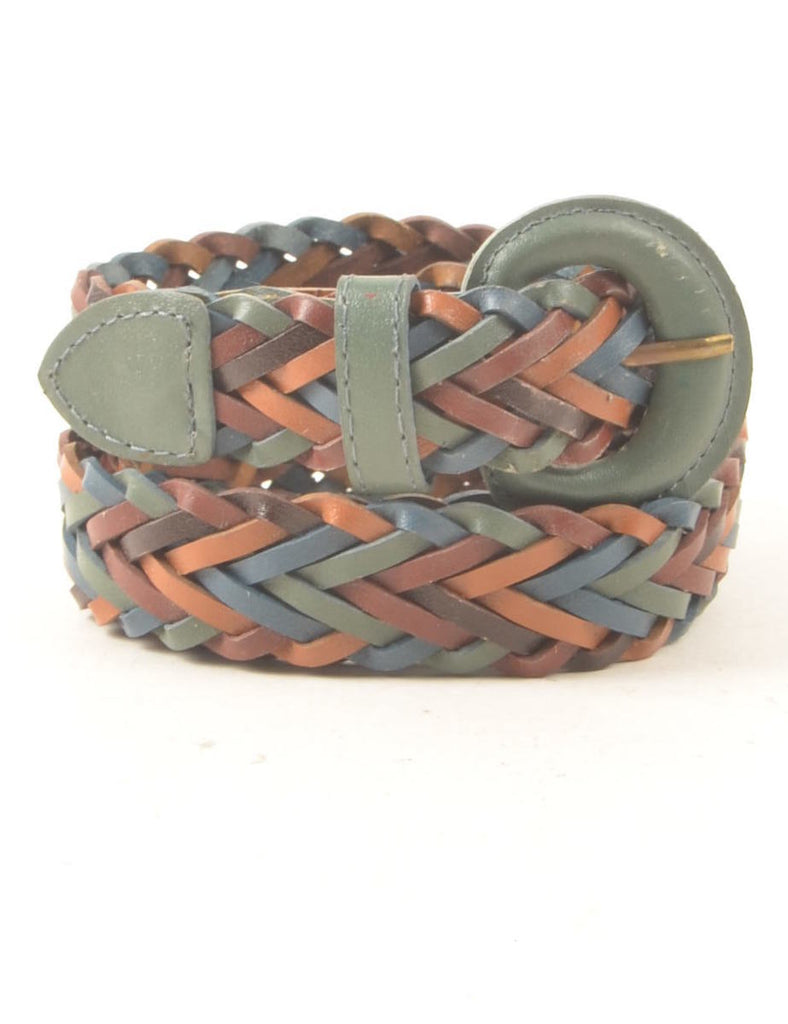 Multi-colour Leather Woven Belt - L