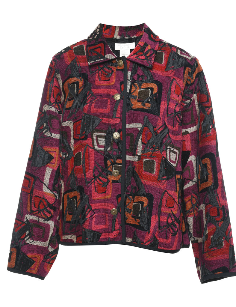 Multi-Colour Patterned Tapestry Jacket - L