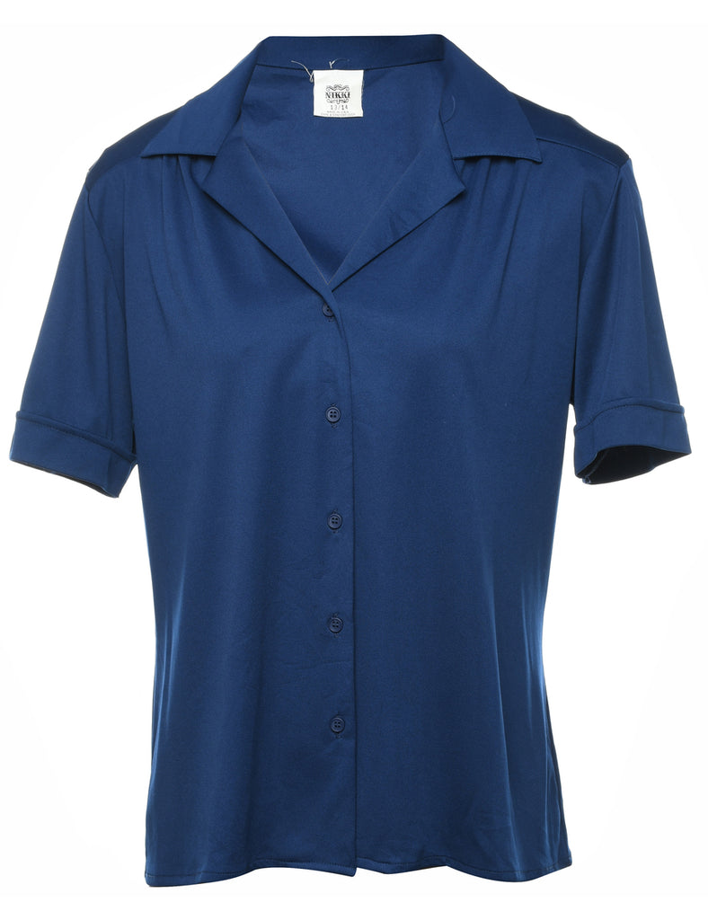 Navy Blouse - M