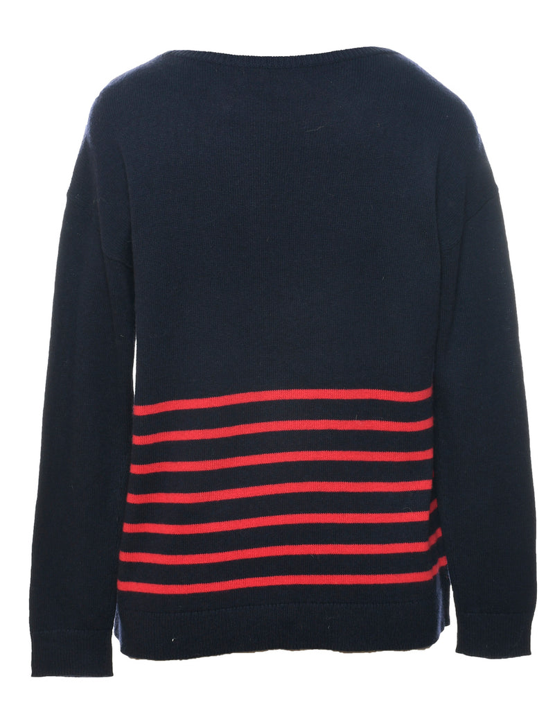 Navy Christmas Jumper - M