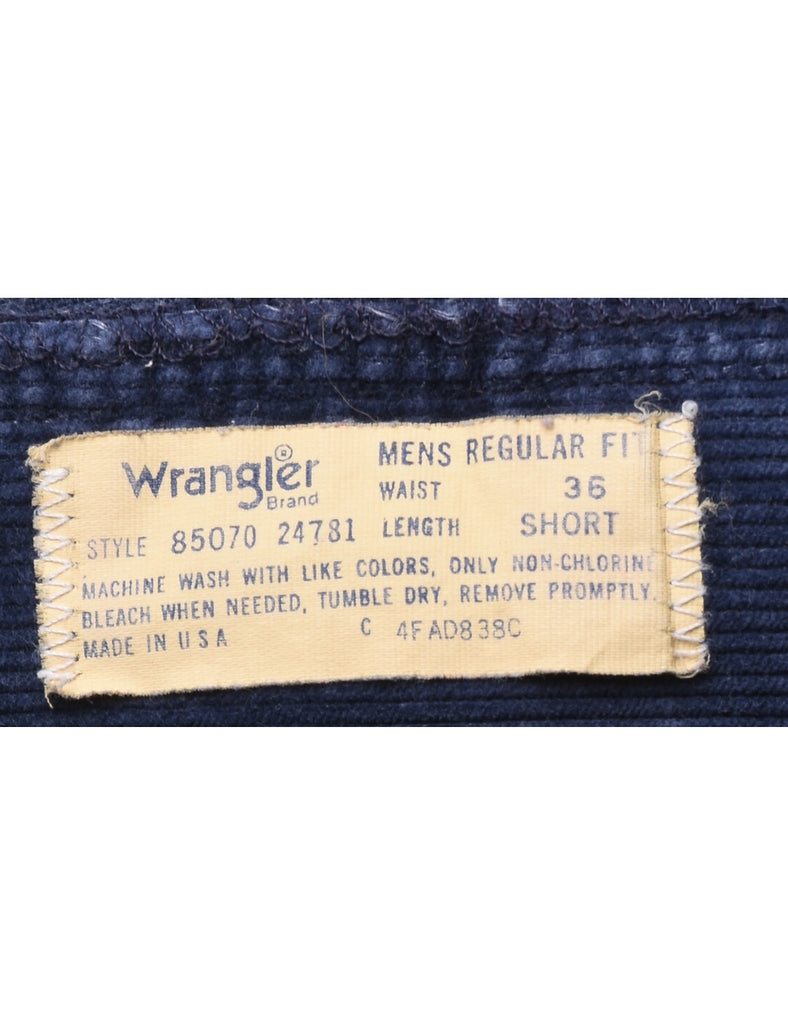 Navy Corduroy Trousers - W34 L26