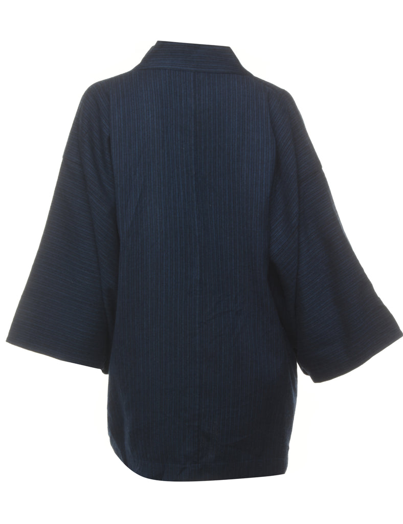 Navy Cropped Kimono - XXL