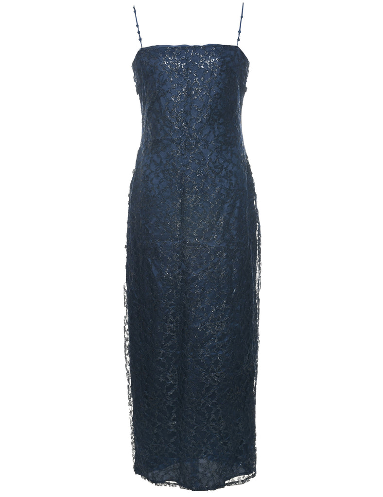 Navy Evening Dress - S