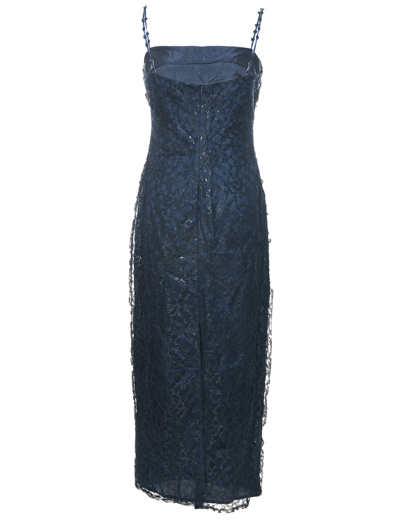 Navy Evening Dress - S