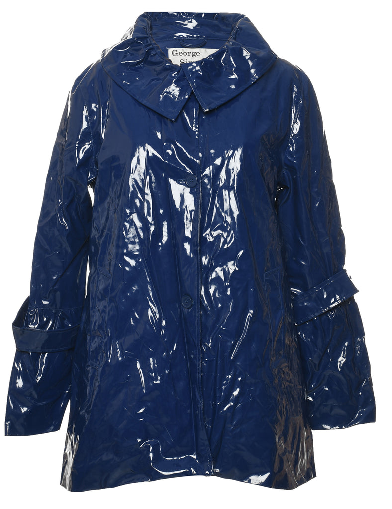 Navy Raincoat - L