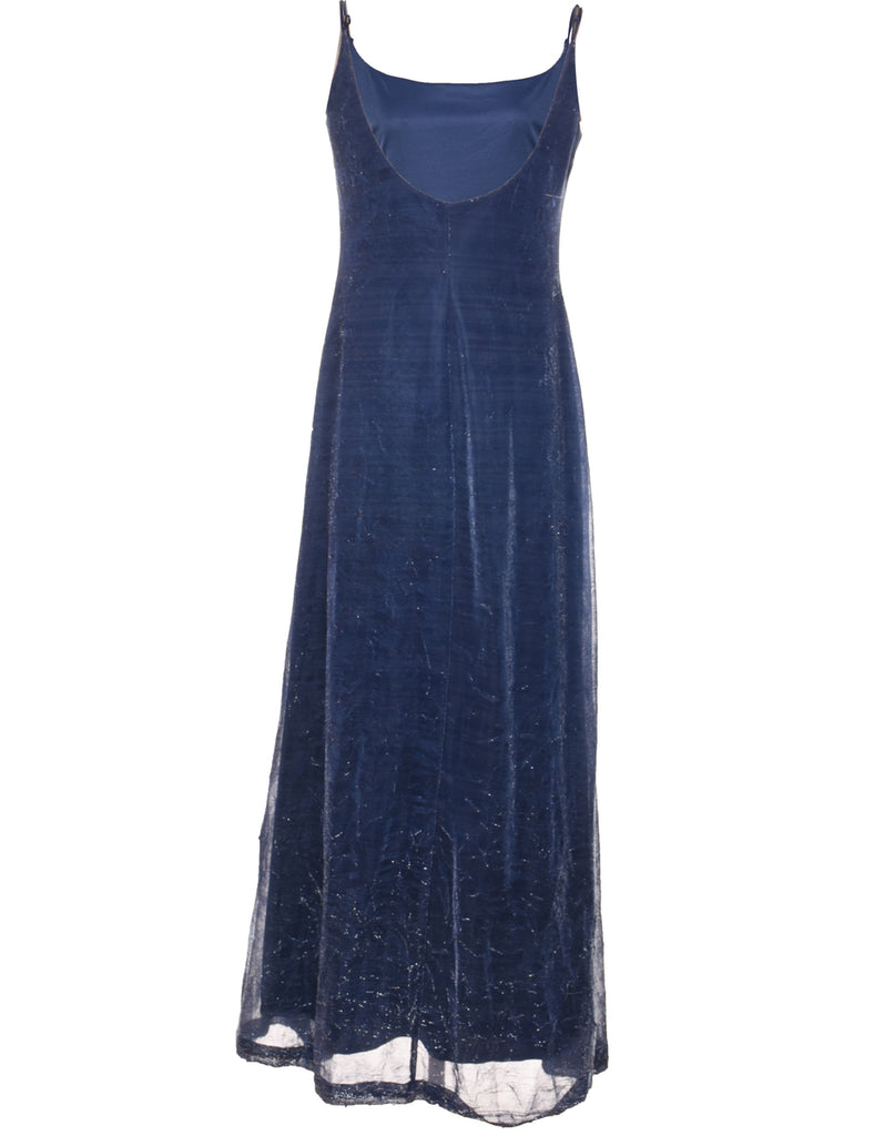 Navy Sparkly Evening Dress - M