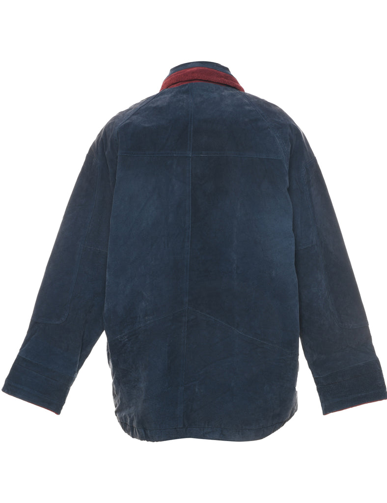 Navy Suede Jacket - L